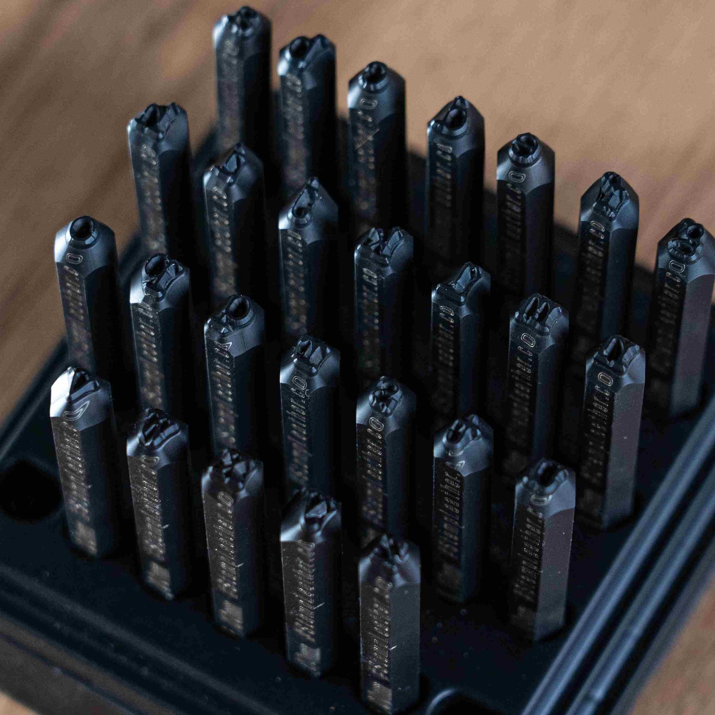 Retro Grade Steel Stamp Set – A–Z and 0–9 for Leather