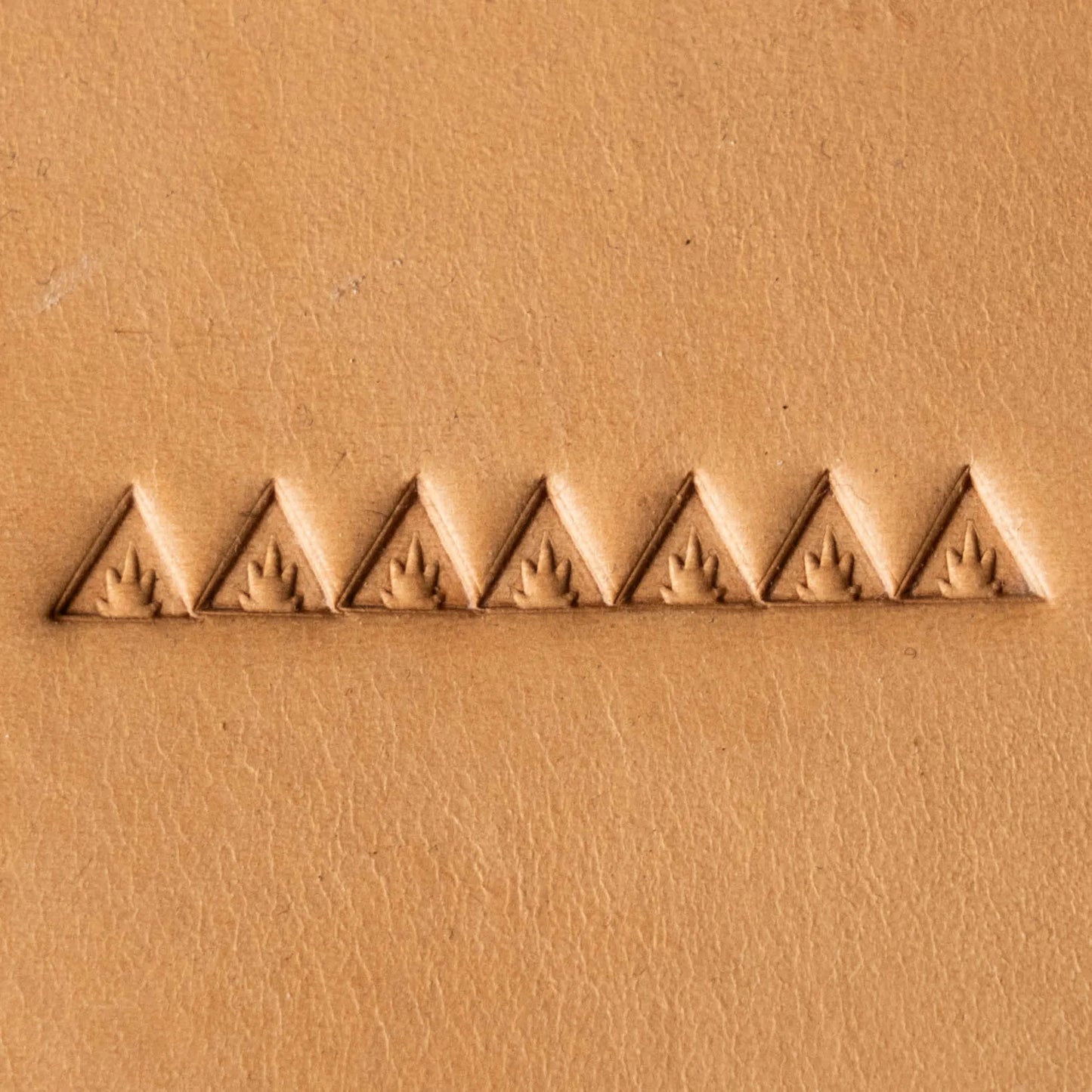 Geometric Leather Stamp – Triangle Pattern