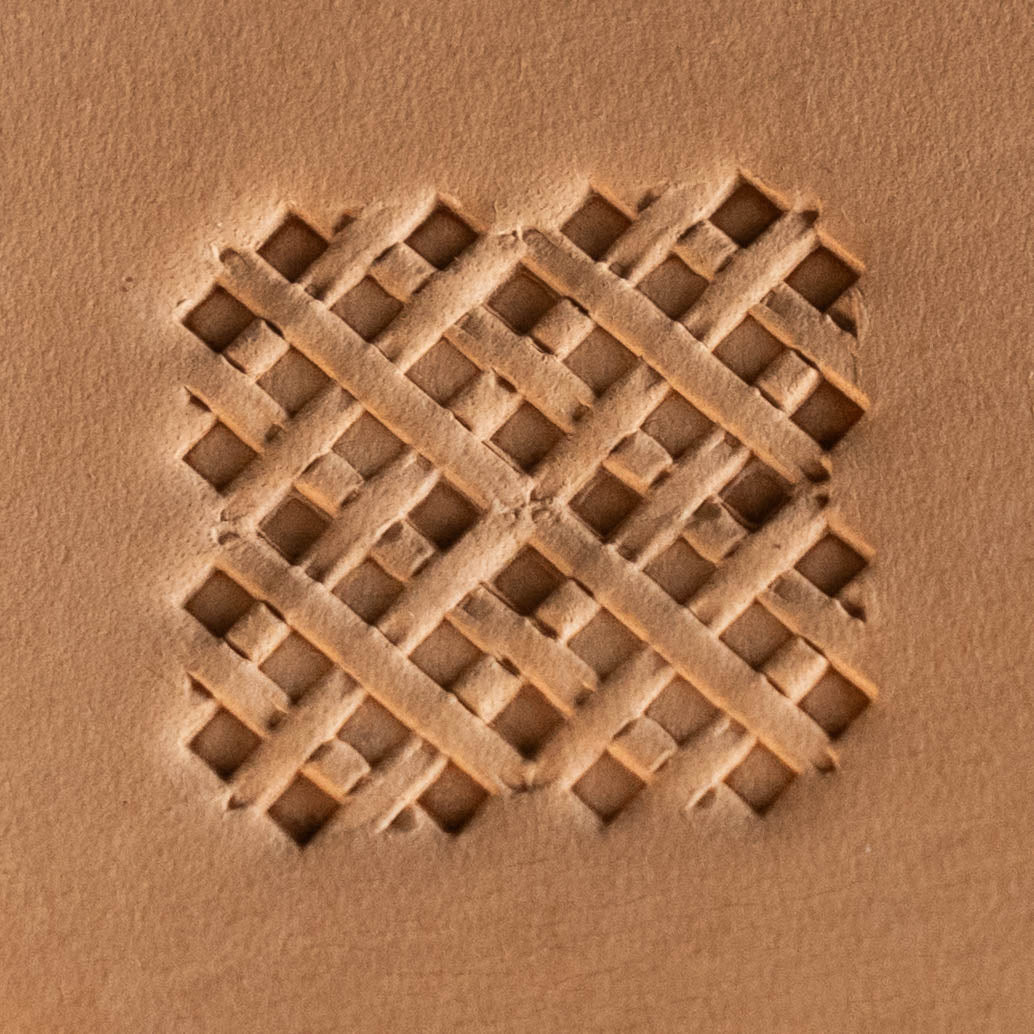 LT306 Basket Weave Leather Stamping Tool–Diamond Grid Basket Weave 15x15mm (7/12" x 7/12")
