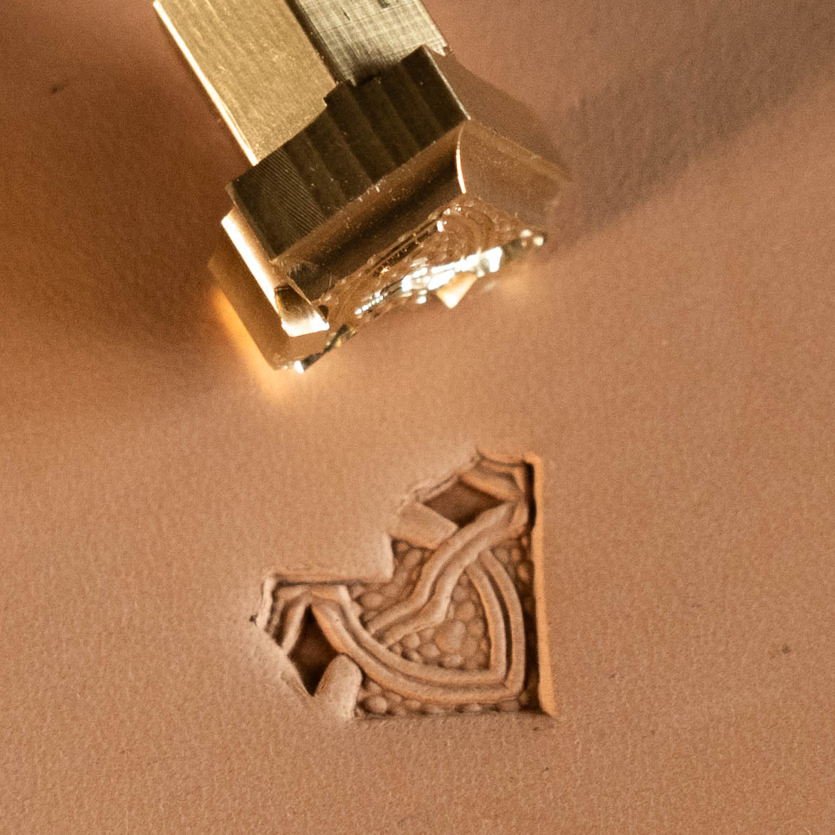 LT521 Geometric Leather Stamping Tool–Interlinked Ovals Border Geometric