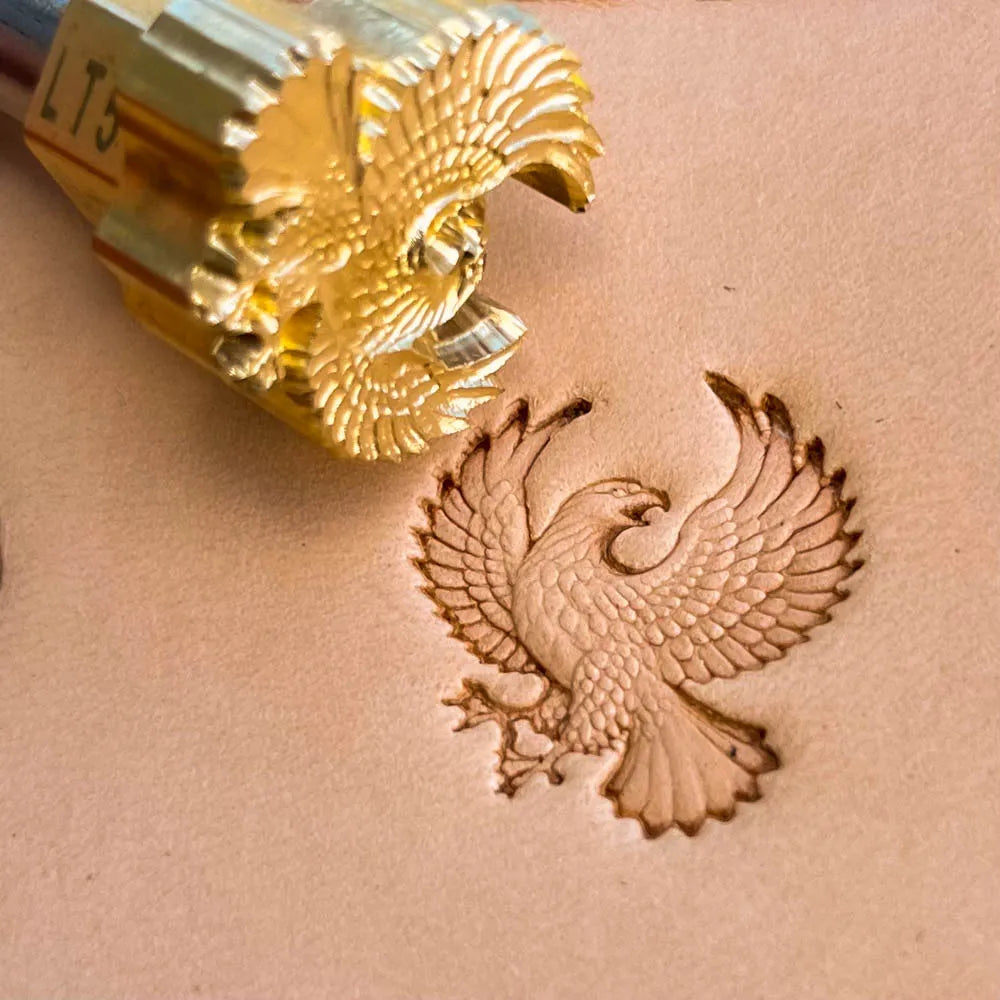 LT541 Eagle Leather Stamping Tool–Wings Spread Eagle 21x20mm (13/16x3/4")