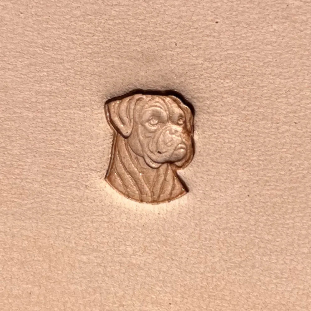 Dog Leather Stamp – Boxer Head
