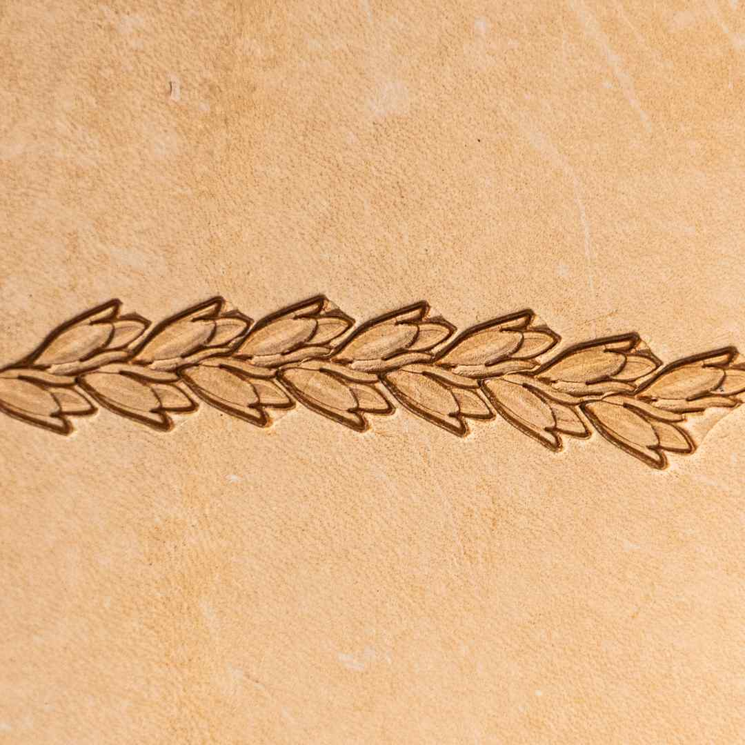 LT160 Leafy Wheat Garland Leather Stamping Tool– Leafy Wheat Garland 14x10mm (5/9" x 2/5")