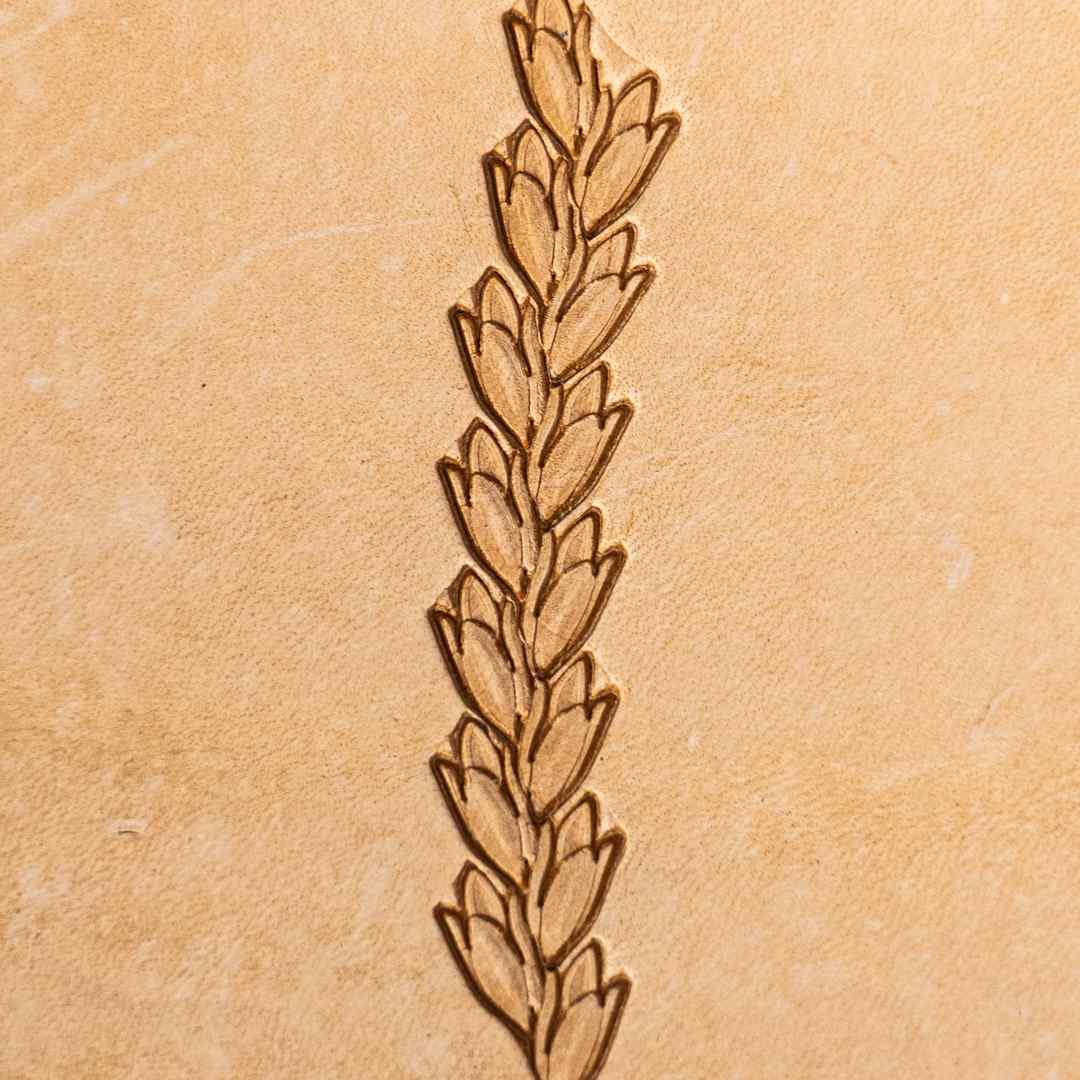 LT160 Leafy Wheat Garland Leather Stamping Tool– Leafy Wheat Garland 14x10mm (5/9" x 2/5")