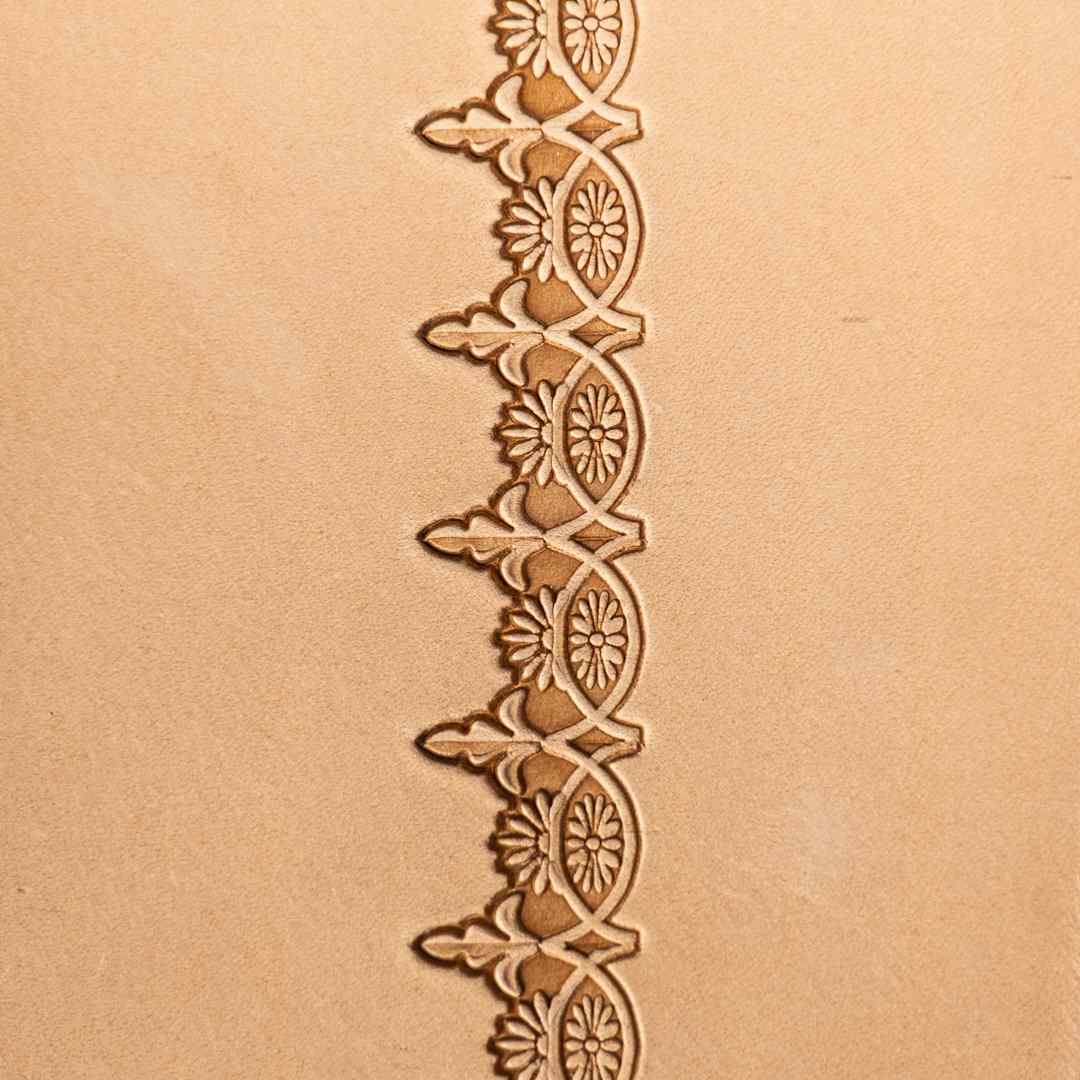 LT163 Flower Leather Stamping Tool–Floral Border Flower 16x15mm (5/8" x 7/12")