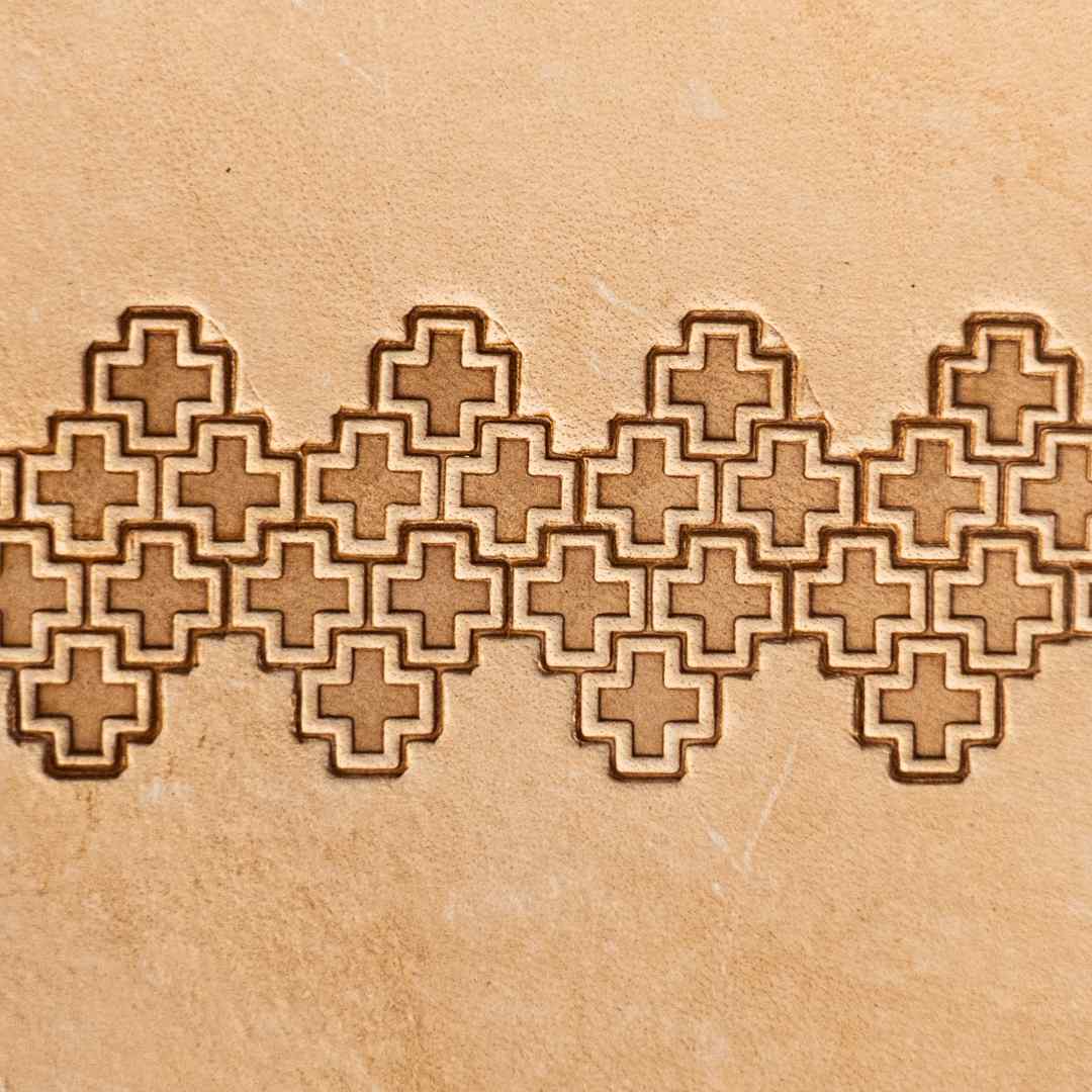 LT166 Geometric Leather Stamping Tool–Cross Tiles Geometric 5x12mm (1/5" x 7/15")