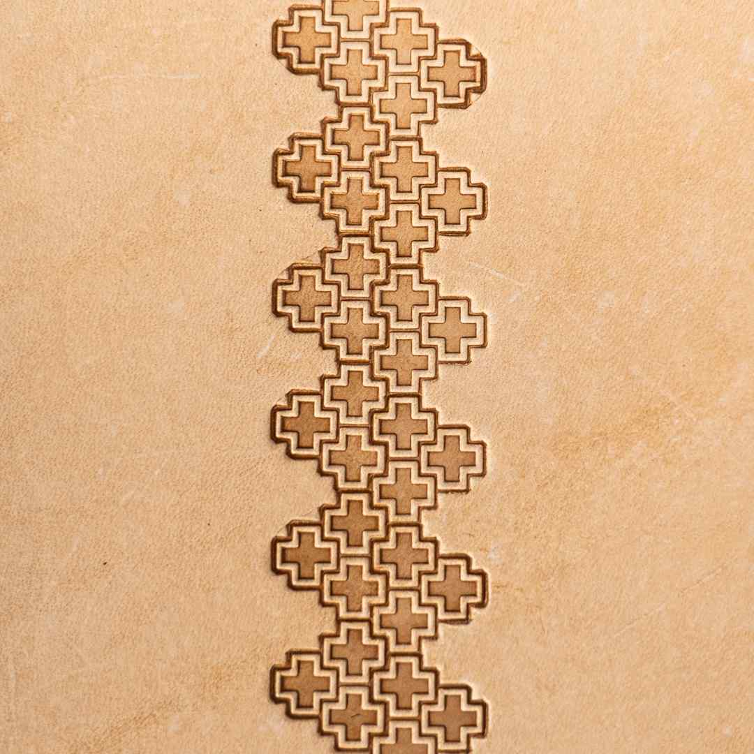 LT166 Geometric Leather Stamping Tool–Cross Tiles Geometric 5x12mm (1/5" x 7/15")