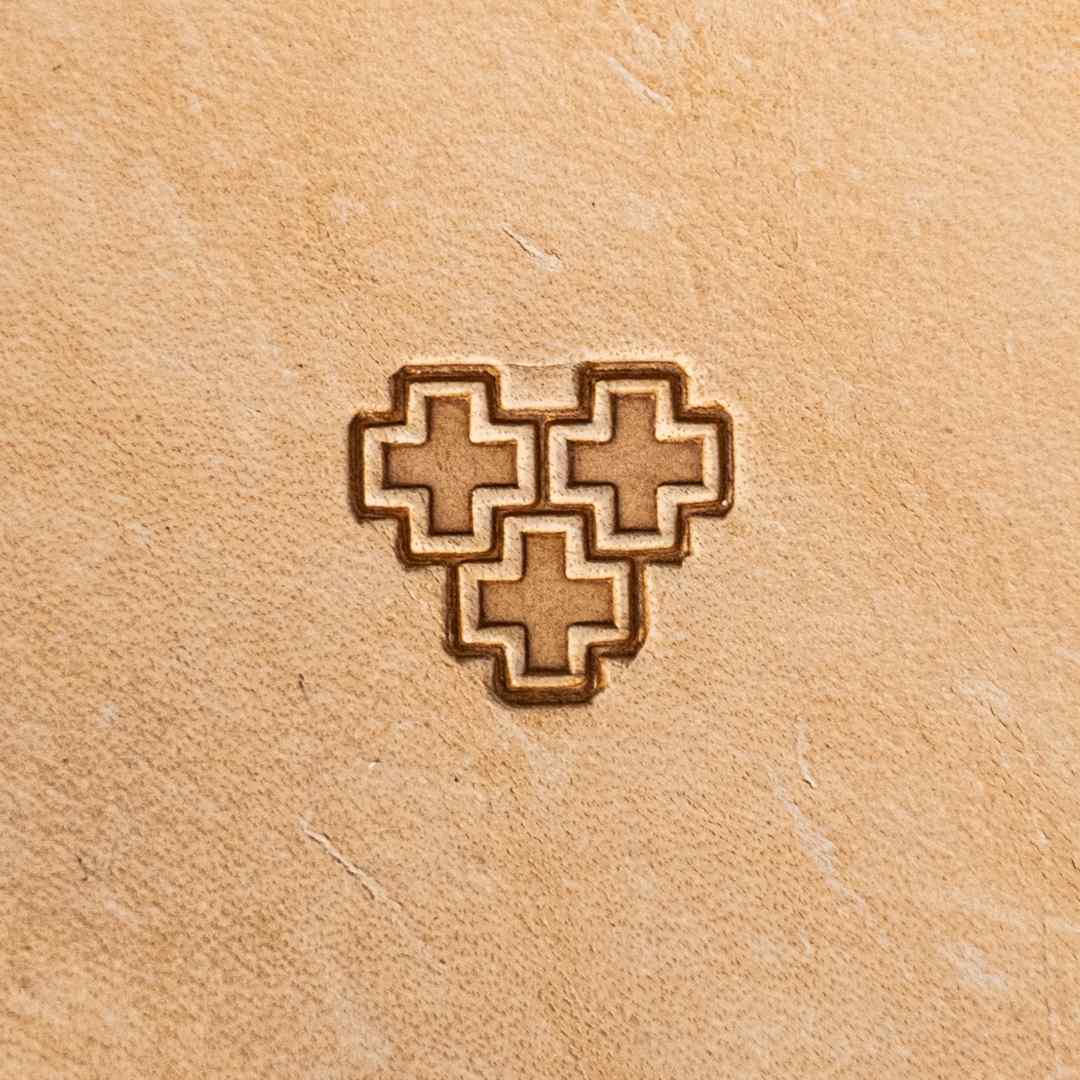 LT166 Geometric Leather Stamping Tool–Cross Tiles Geometric 5x12mm (1/5" x 7/15")
