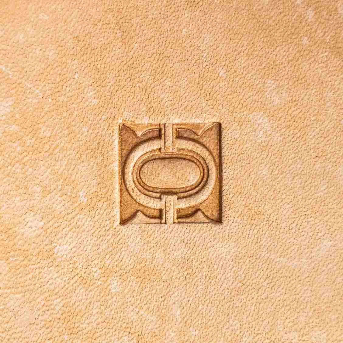LT127 Geometric Leather Stamping Tool–Linked Circles Geometric 12x12mm (7/15" x 7/15")