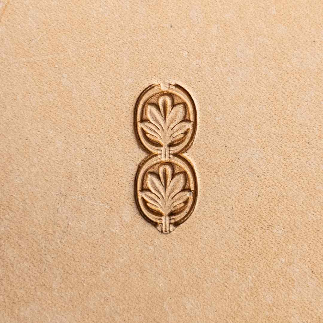 LT170 Leaf Leather Stamping Tool–Double Oval 1 Leaf 19x8mm (3/4" x 5/16")