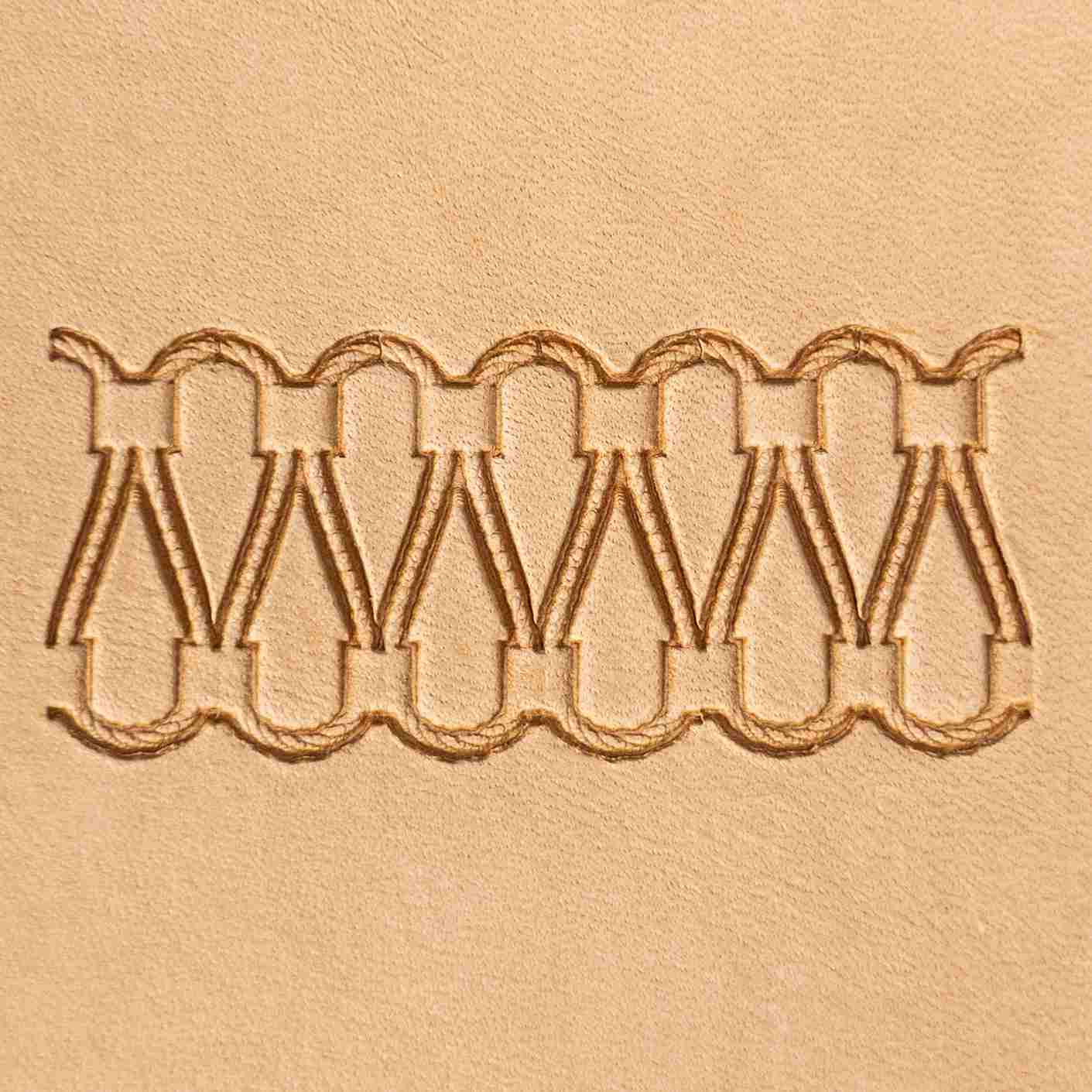LT097 Stitches Leather Stamping Tool–Double Loop Stitches 20x8mm (11/14" x 5/16")