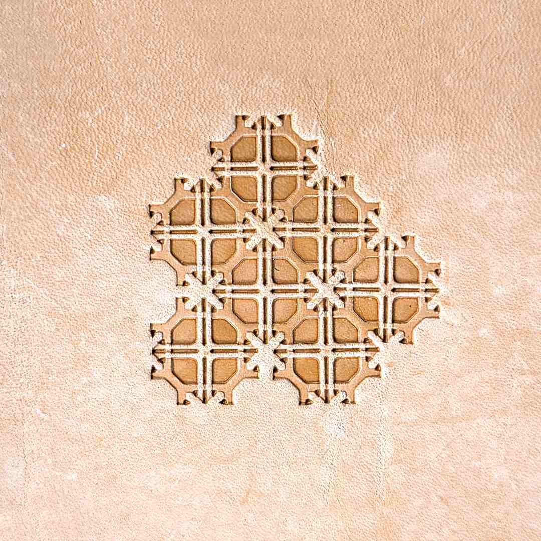 LT356 Geometric Leather Stamping Tool–Mosaic Style Geometric 18x18mm (5/7" x 5/7")