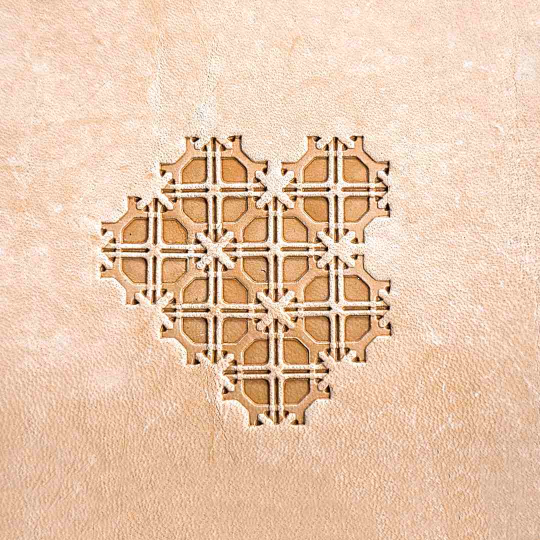 LT356 Geometric Leather Stamping Tool–Mosaic Style Geometric 18x18mm (5/7" x 5/7")