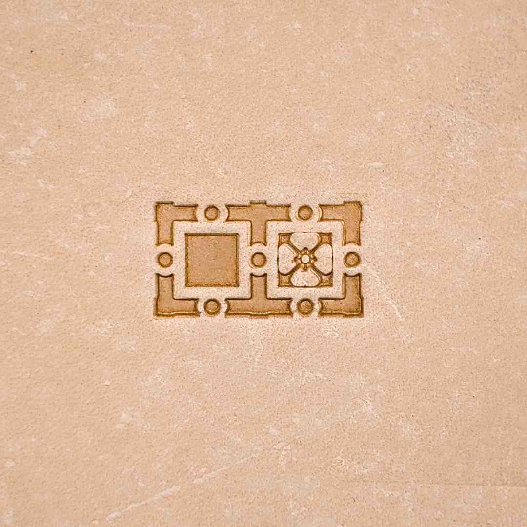 LT081 Geometric Leather Stamping Tool–Square Border Geometric 19x11mm (3/4x7/16")