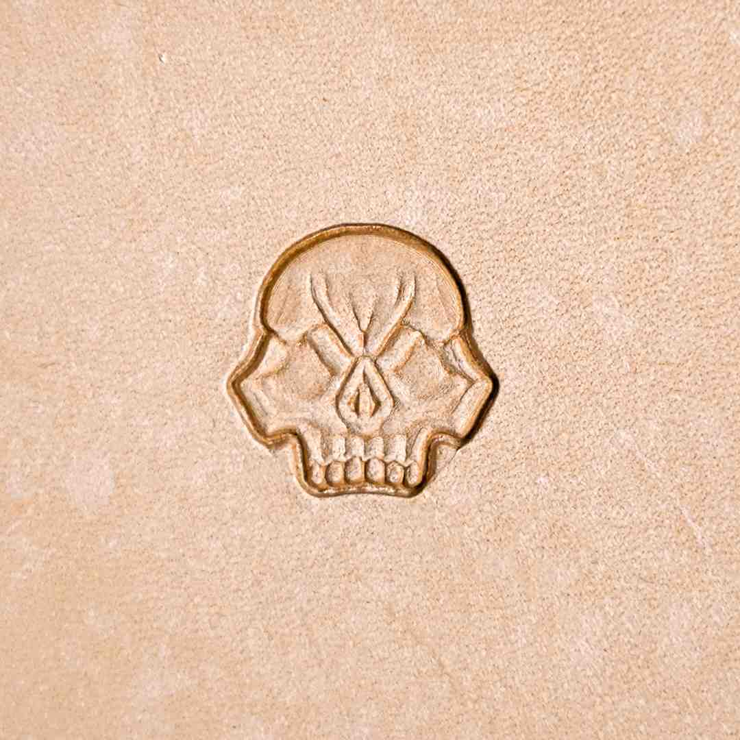 LT079 Skull Leather Stamping Tool–Fierce Face Skull 15x15mm (5/8x5/8")