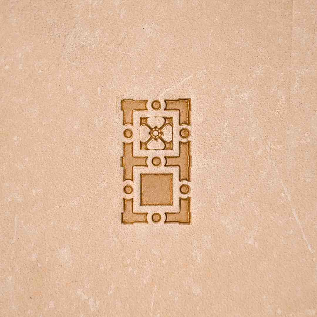 LT081 Geometric Leather Stamping Tool–Square Border Geometric 19x11mm (3/4x7/16")