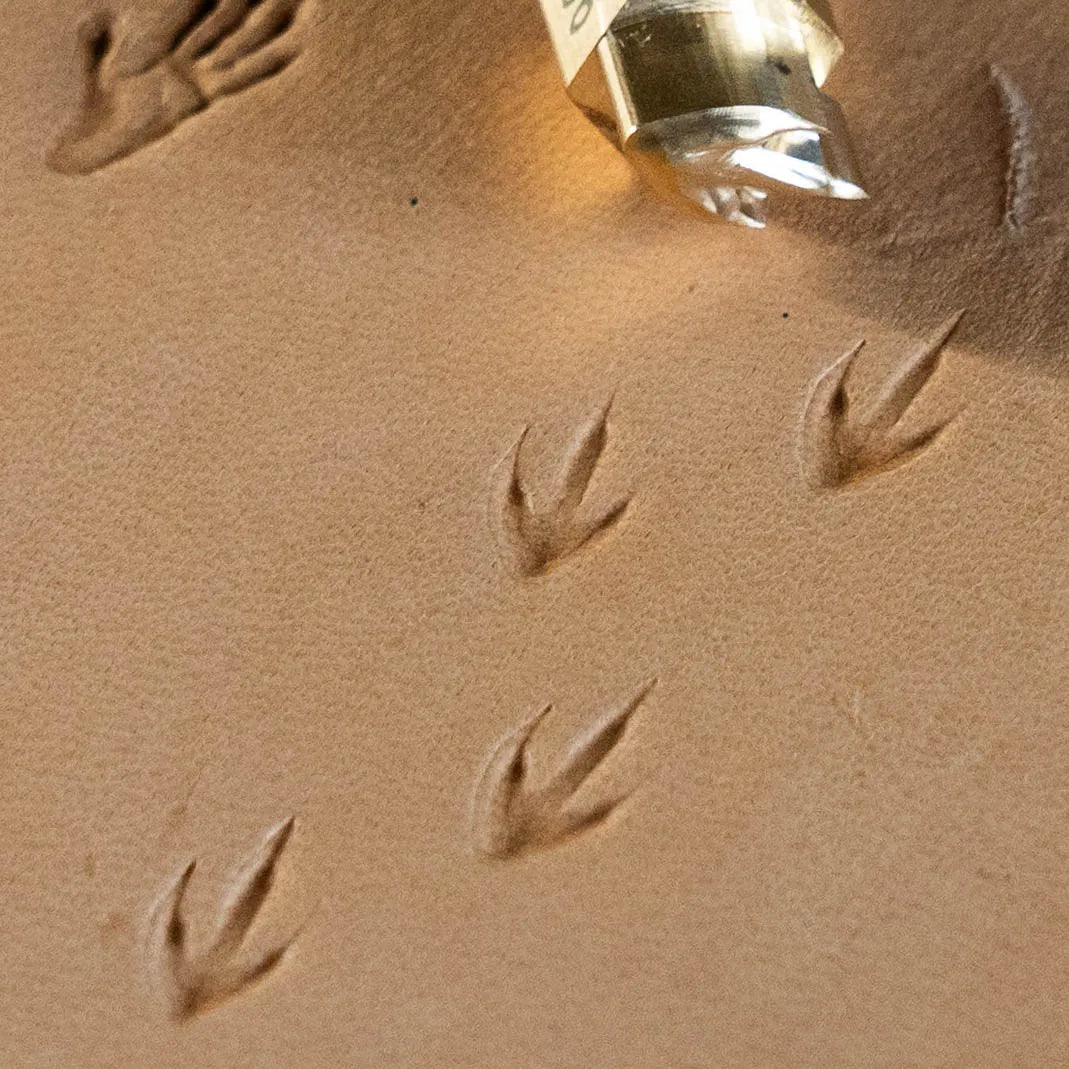 LT296 Footprint Leather Stamping Tool–Bird Track Footprint 07x13mm (3/11" x 1/2")