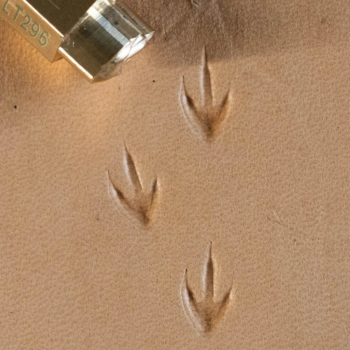 LT296 Footprint Leather Stamping Tool–Bird Track Footprint 07x13mm (3/11" x 1/2")