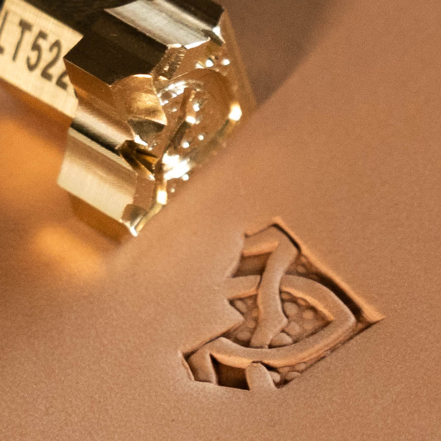 LT522 Geometric Leather Stamping Tool–Oval Accent Border + Corner Geometric