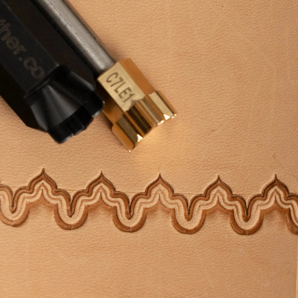 C7LE1 Decorative Brass Edge Cutter Stamp – 14x16mm