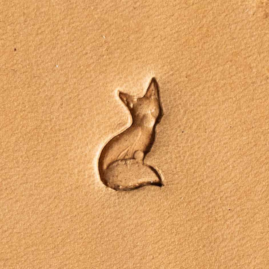 Fox Leather Stamp – Sitting Silhouette