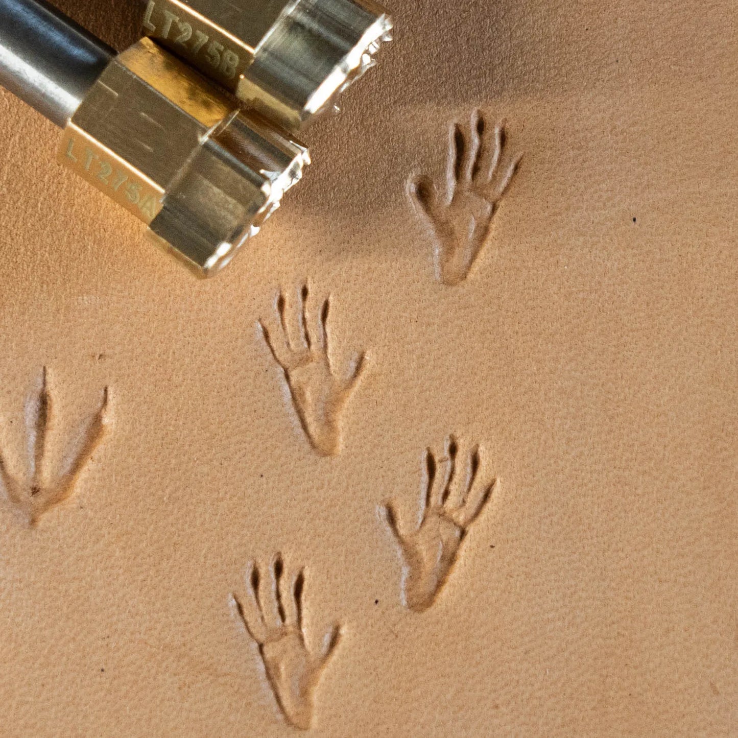 LT275A+B Footprint Leather Stamping Tool–Monkey Tracks Footprint 09x16mm (5/14" x 5/8")