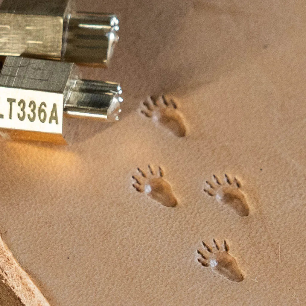 LT336A+B Bear Leather Stamping Tool–Tracks Paw Bear 07x10mm (3/11" x 2/5")