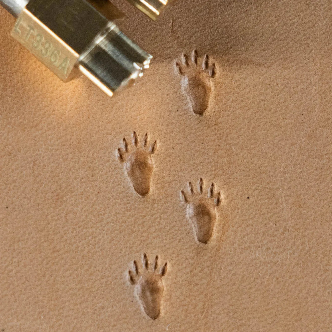 LT336A+B Bear Leather Stamping Tool–Tracks Paw Bear 07x10mm (3/11" x 2/5")