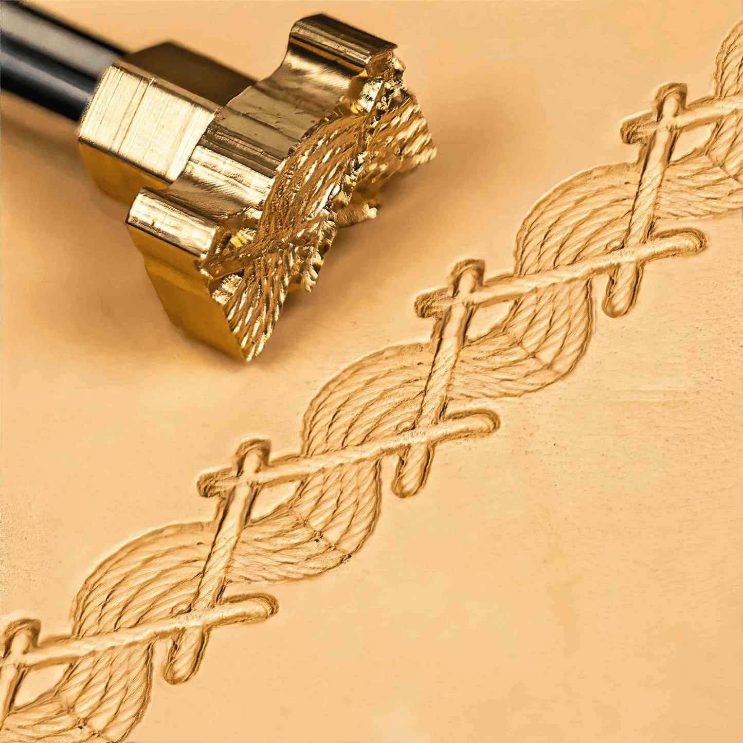Stitches Leather Stamp – Twisted Line