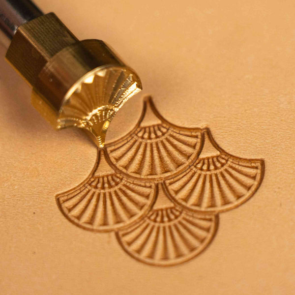 Geometric Leather Stamp – Fan Shape