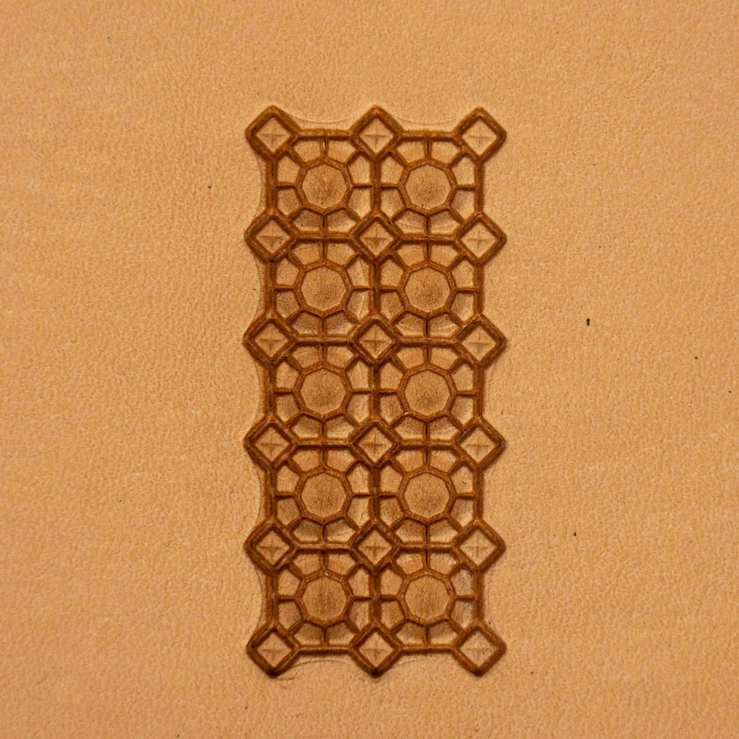 LT350 Geometric Leather Stamping Tool–Honeycomb Style Geometric 15x15mm (7/12" x 7/12")