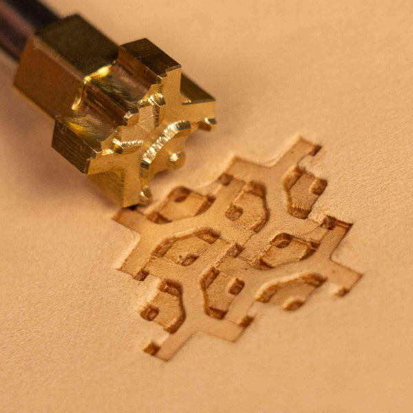 Geometric Leather Stamp – Ornate Lines