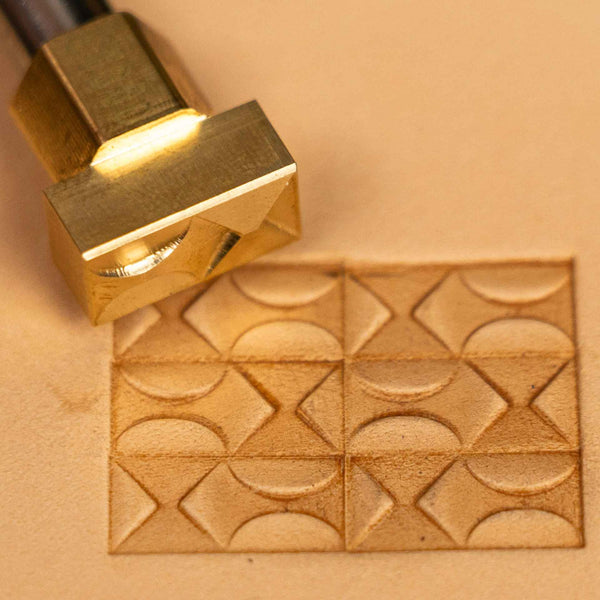 Geometric Leather Stamp – Retro Shapes