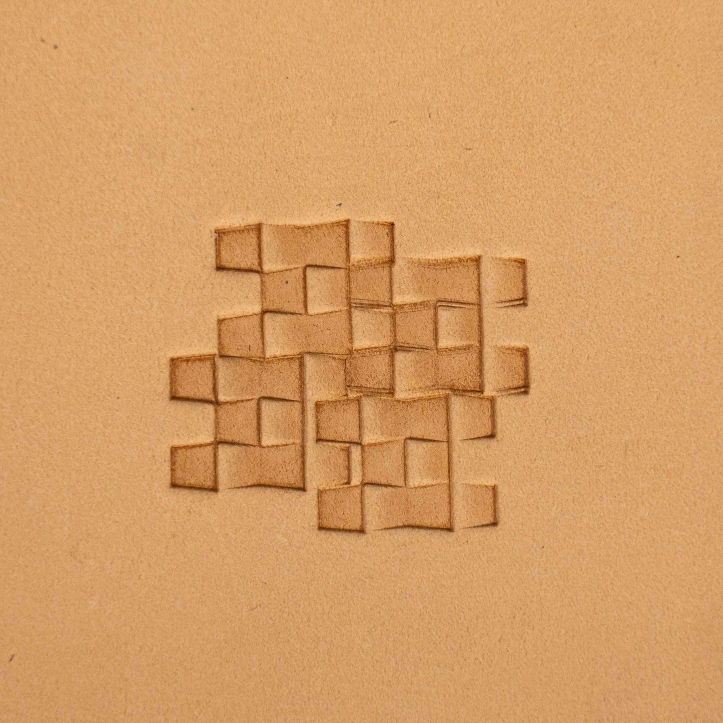 LT361 Basket Weave Leather Stamping Tool–Interlocked Squares Basket Weave 15x12mm (7/12" x 7/15")