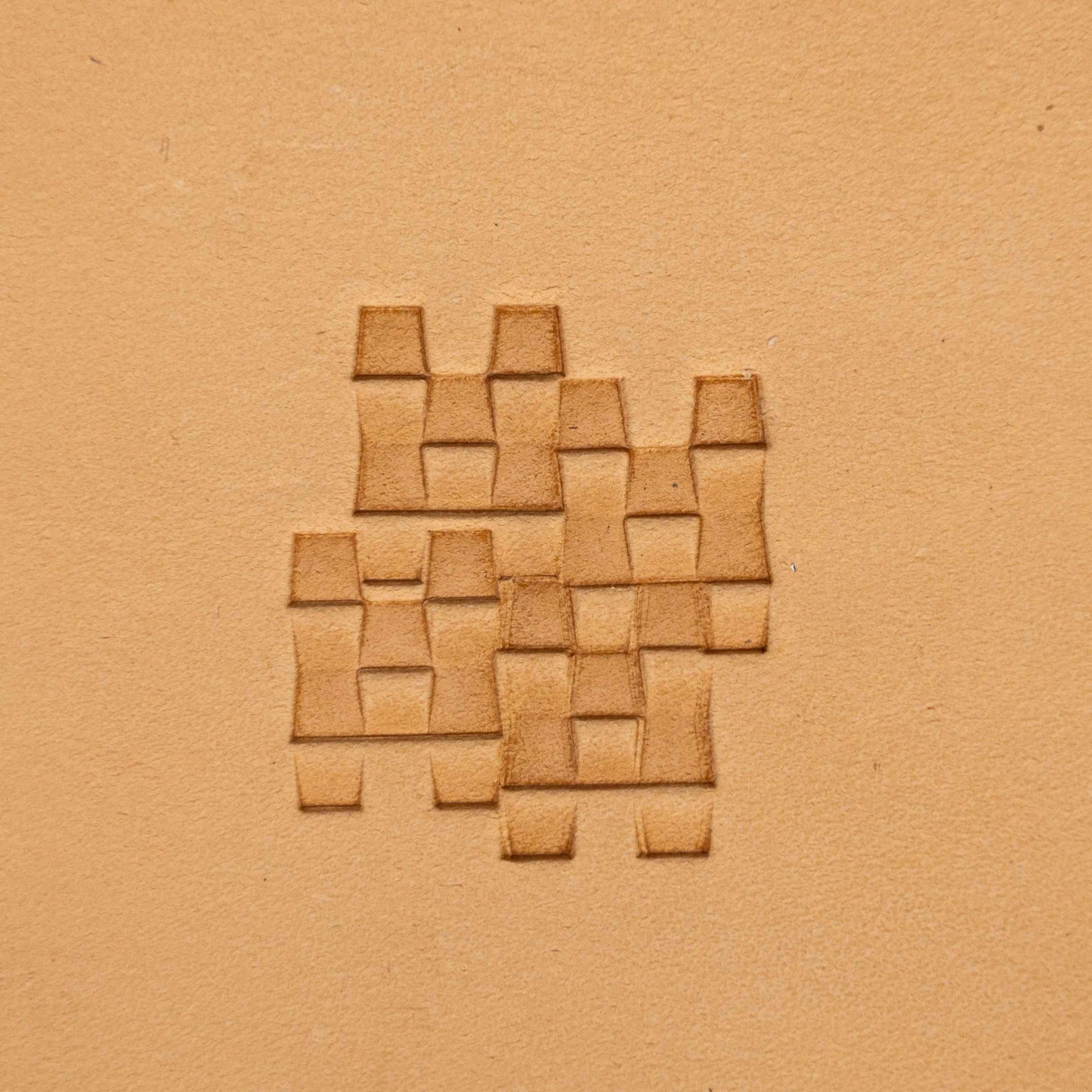 LT361 Basket Weave Leather Stamping Tool–Interlocked Squares Basket Weave 15x12mm (7/12" x 7/15")