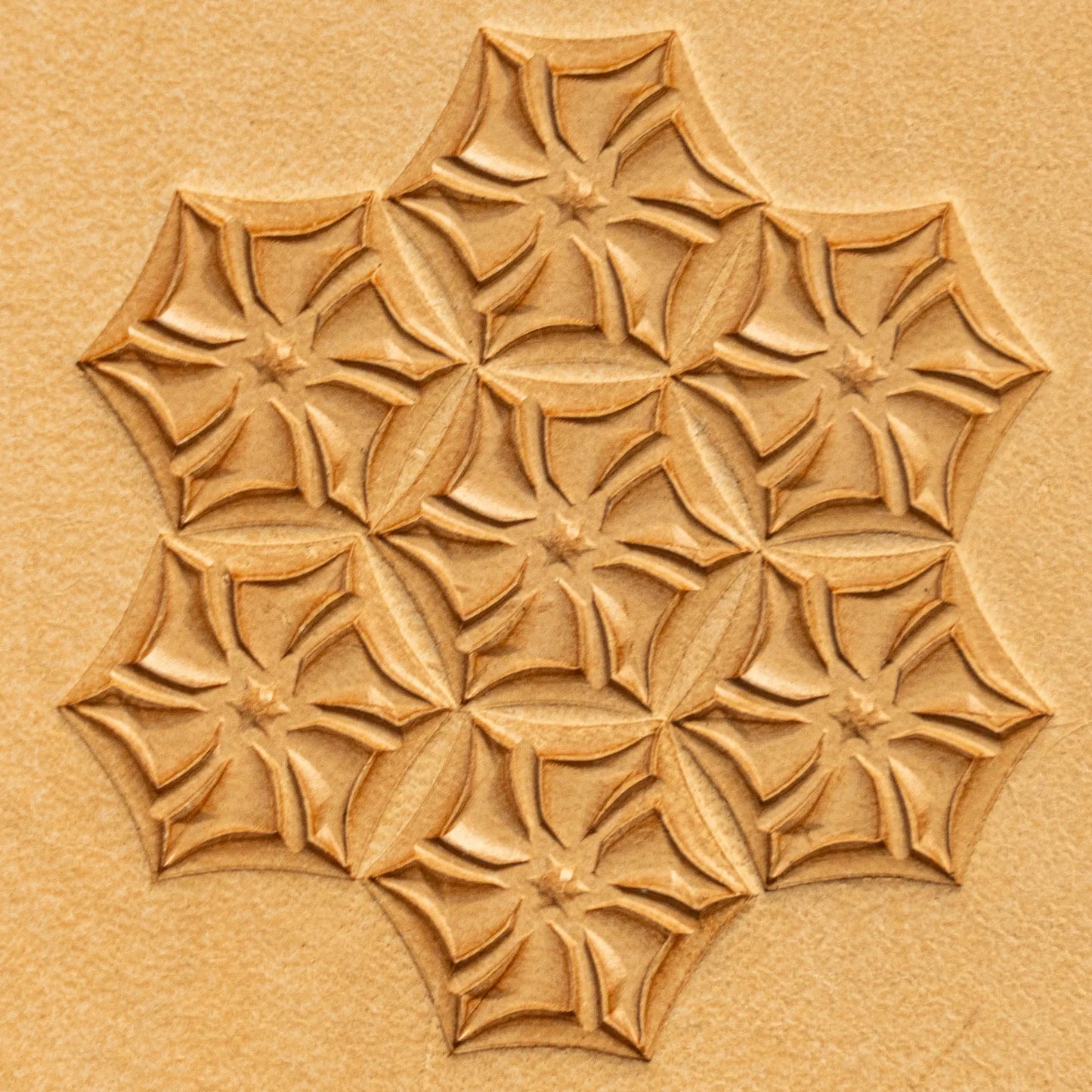 LT112 Geometric Leather Stamping Tool–Star Tile Geometric 20x20mm (11/14" x 11/14")