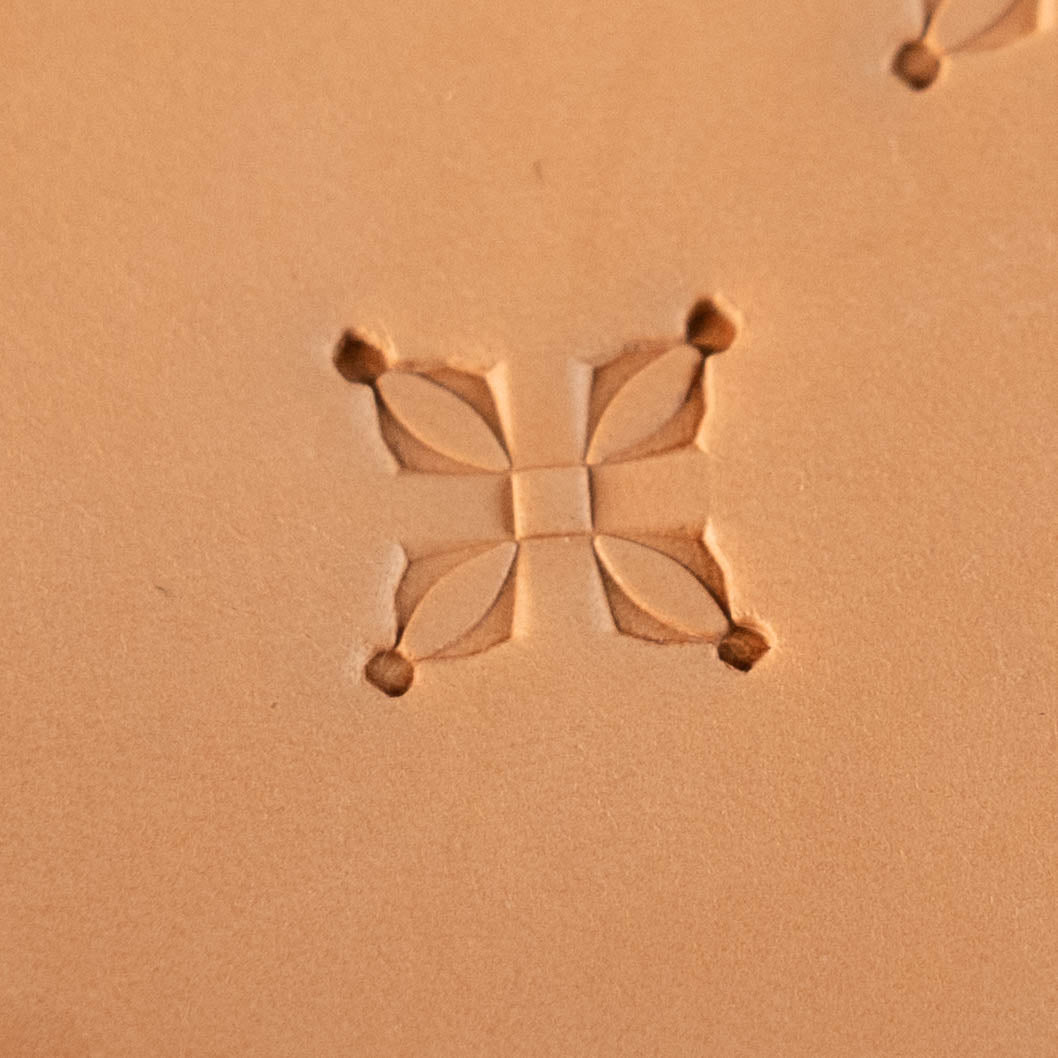 LT297 Geometric Leather Stamping Tool–Floral Grid Geometric 15x15mm (7/12" x 7/12")
