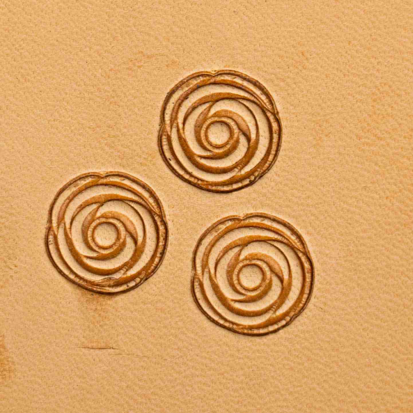 LT165 Rose Leather Stamping Tool–Spiral Bloom Rose 14x14mm (5/9" x 5/9")