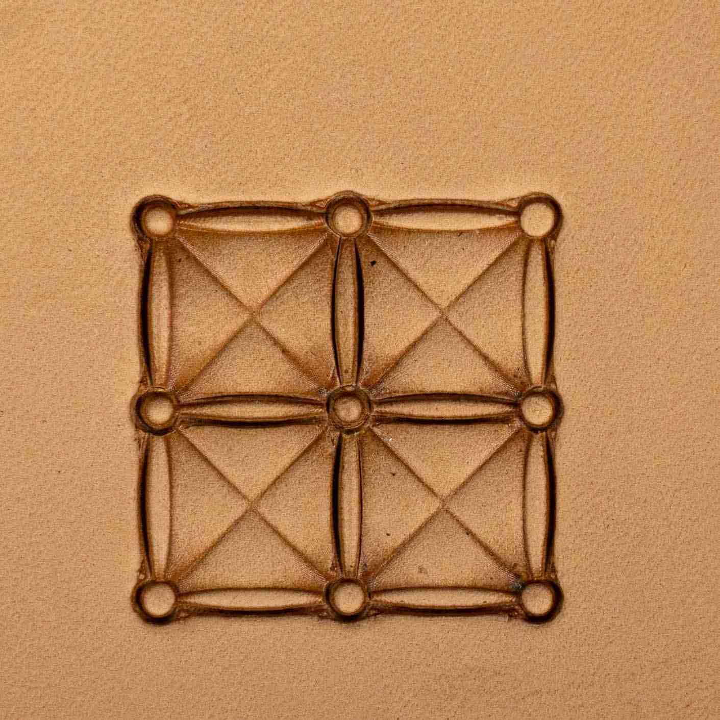 LT172 Geometric Leather Stamping Tool–Grid Lines Geometric 14x14mm (5/9" x 5/9")