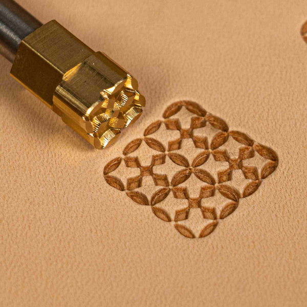 Geometric Leather Stamp – Lattice Tile