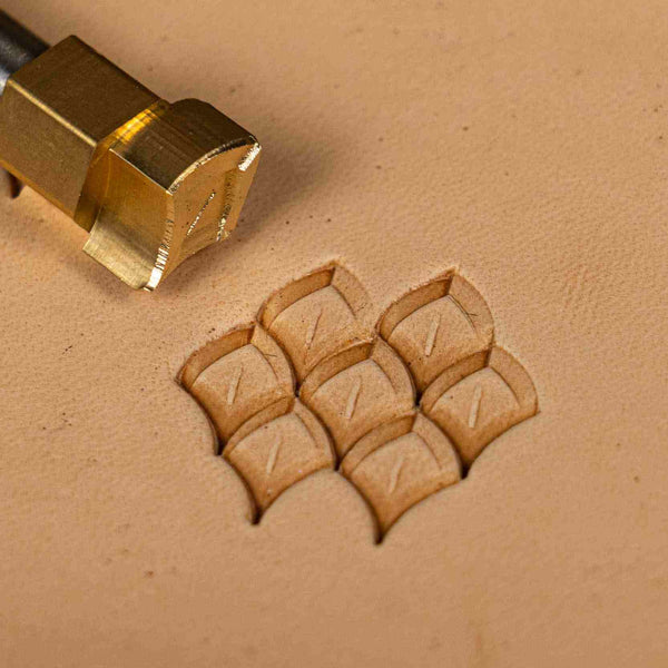 Geometric Leather Stamp – Scaled Tiles