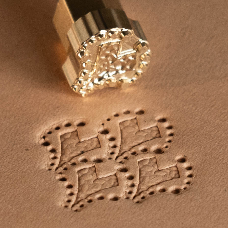 LT380 Heart Leather Stamping Tool–Dotted  Motif Heart 15x16mm (7/12" x 5/8")