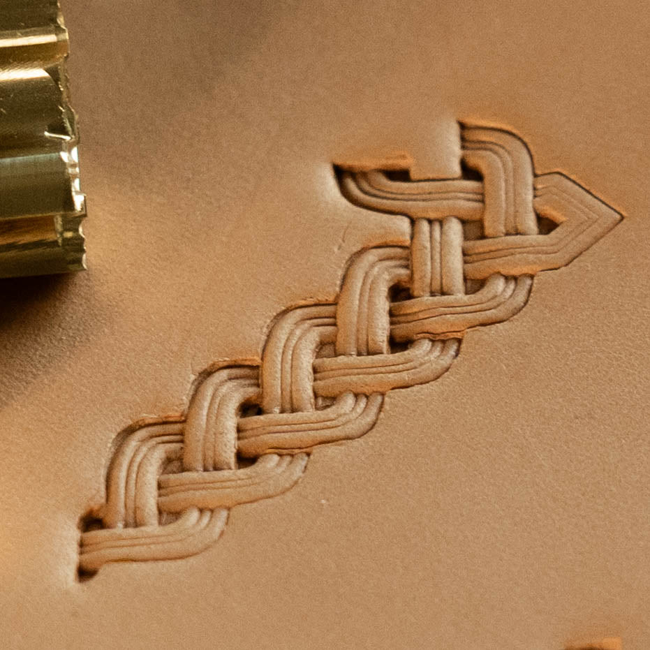 LT388 Basket Weave Leather Stamping Tool–Celtic Knot Basket Weave