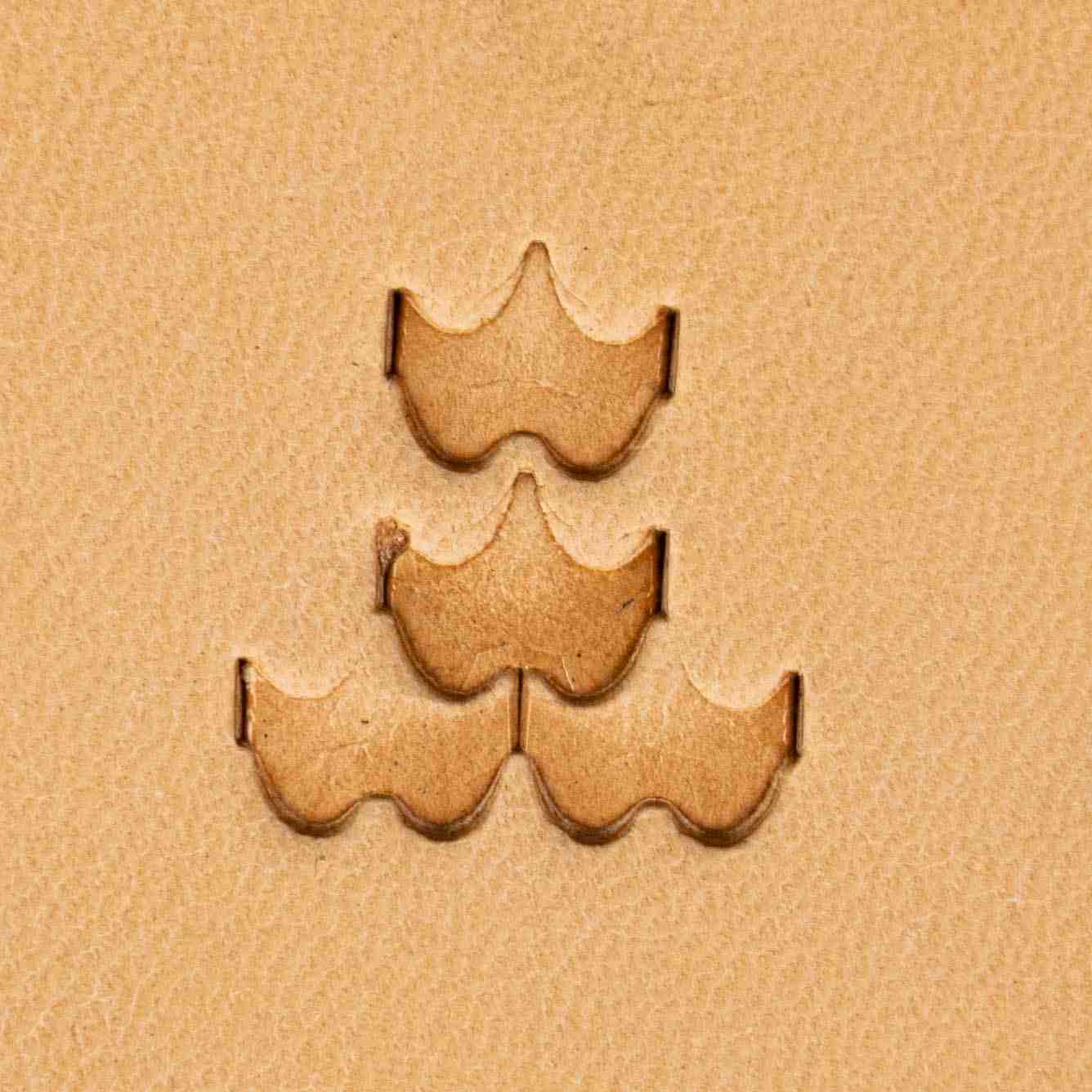 LT408 Geometric Leather Stamping Tool–Scallop Scale Geometric 9x7mm (5/14" x 3/11")