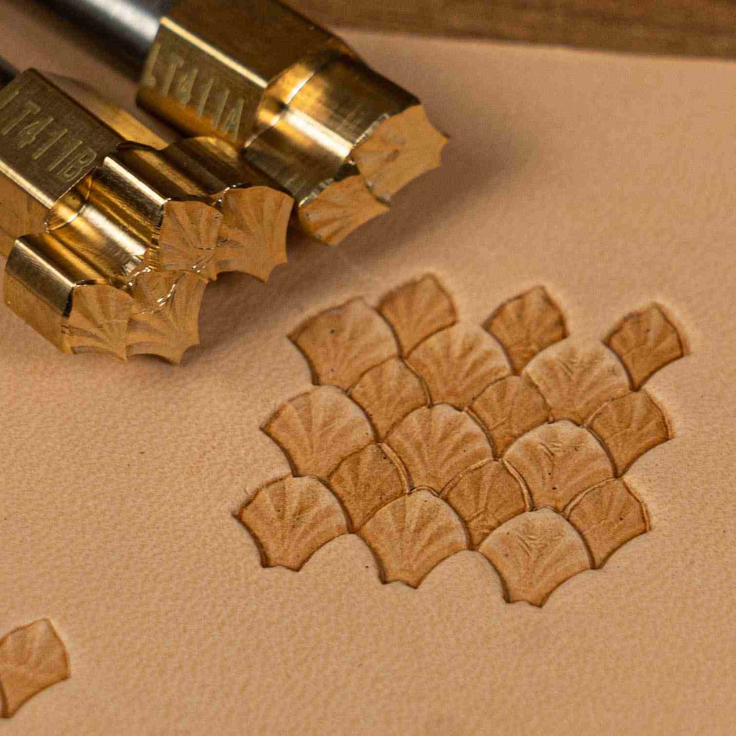 Pattern Leather Stamp – Fan Scales
