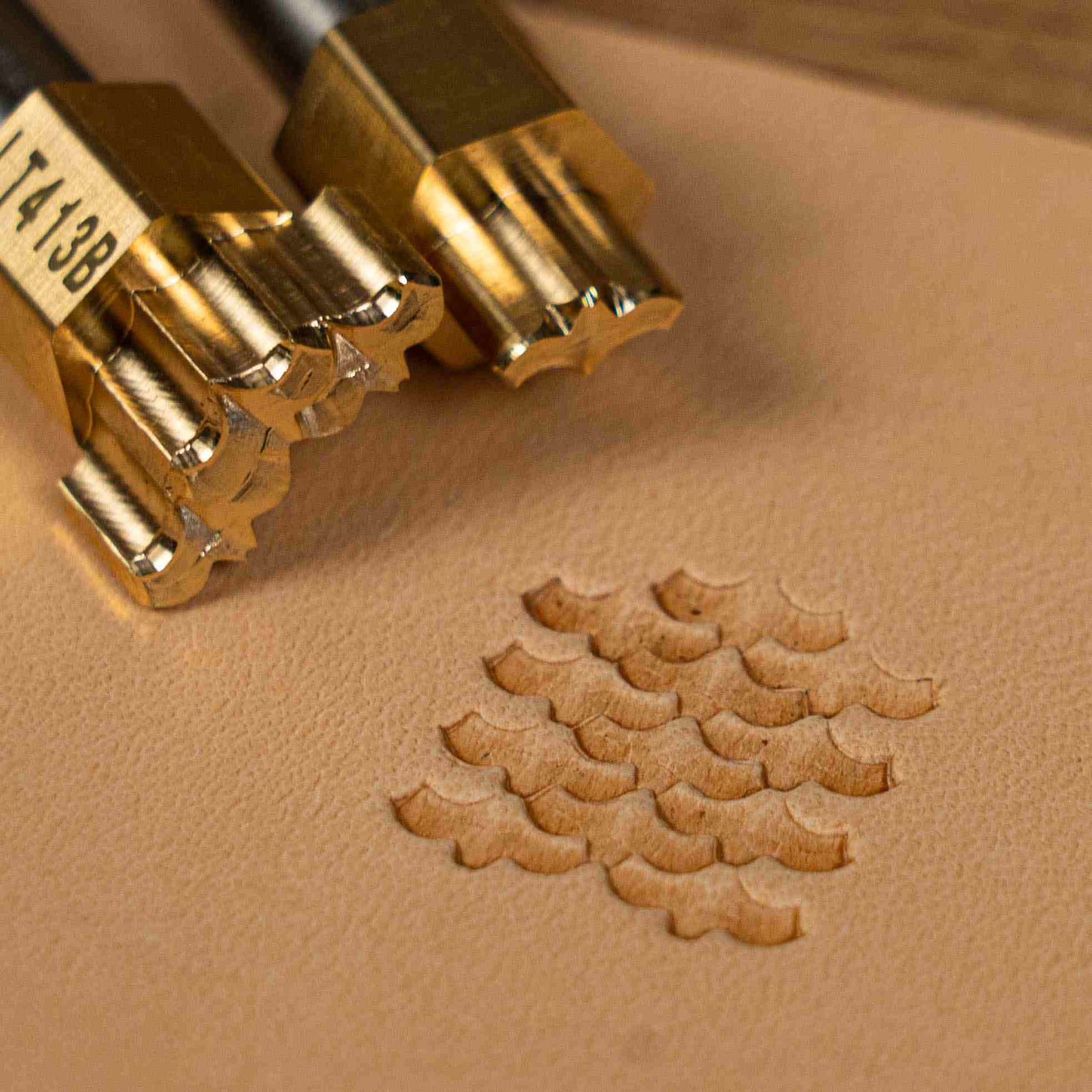 Bat Leather Stamp – Scale Motif