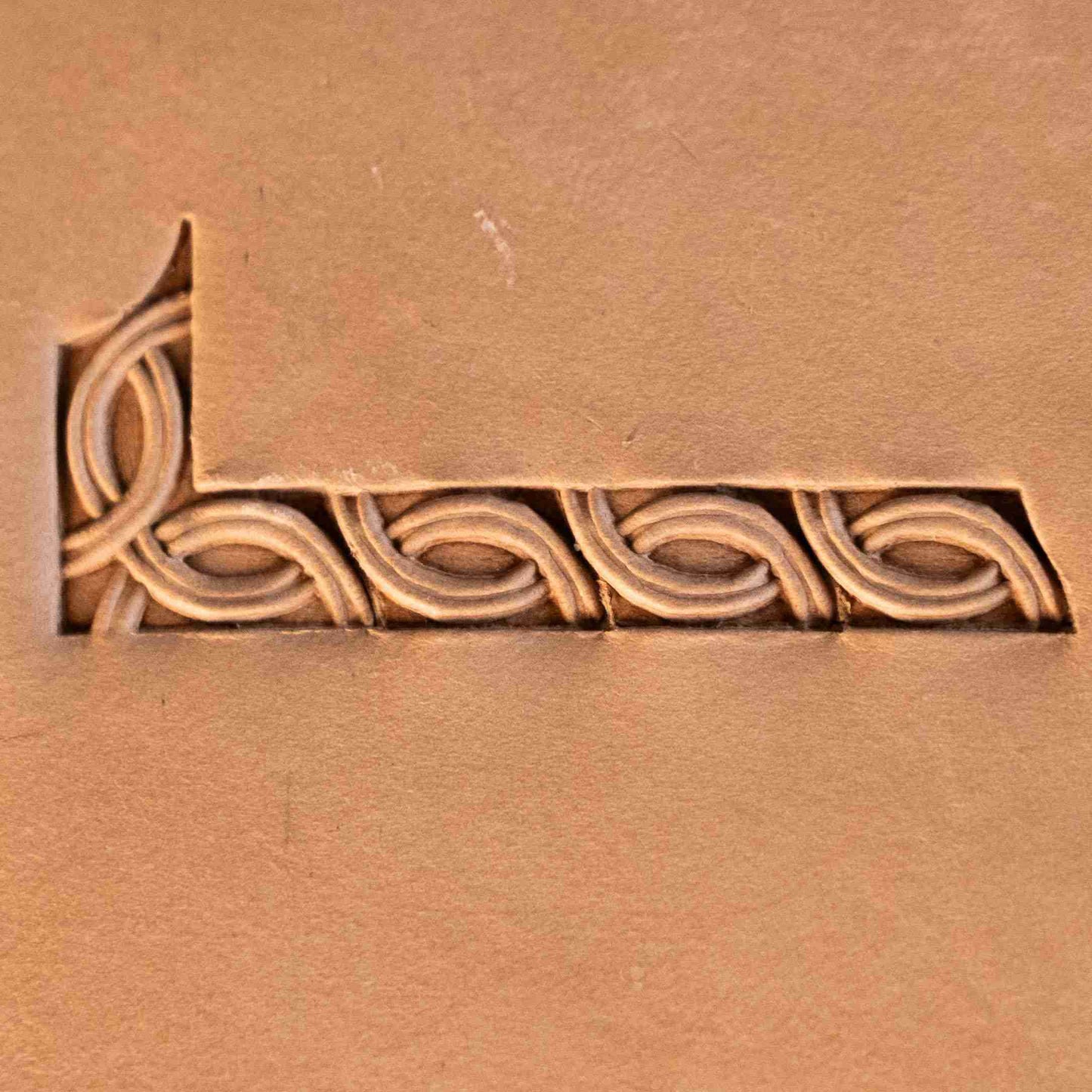 Geometric Leather Stamp – Interlaced Border