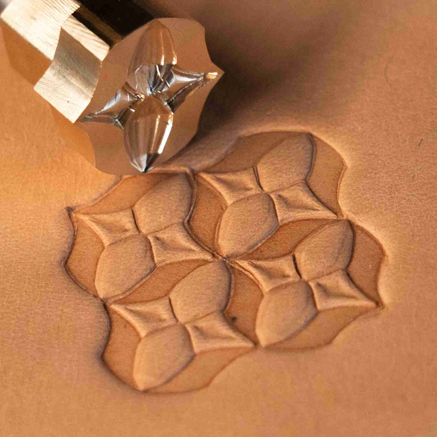 Geometric Leather Stamp – Star Cluster