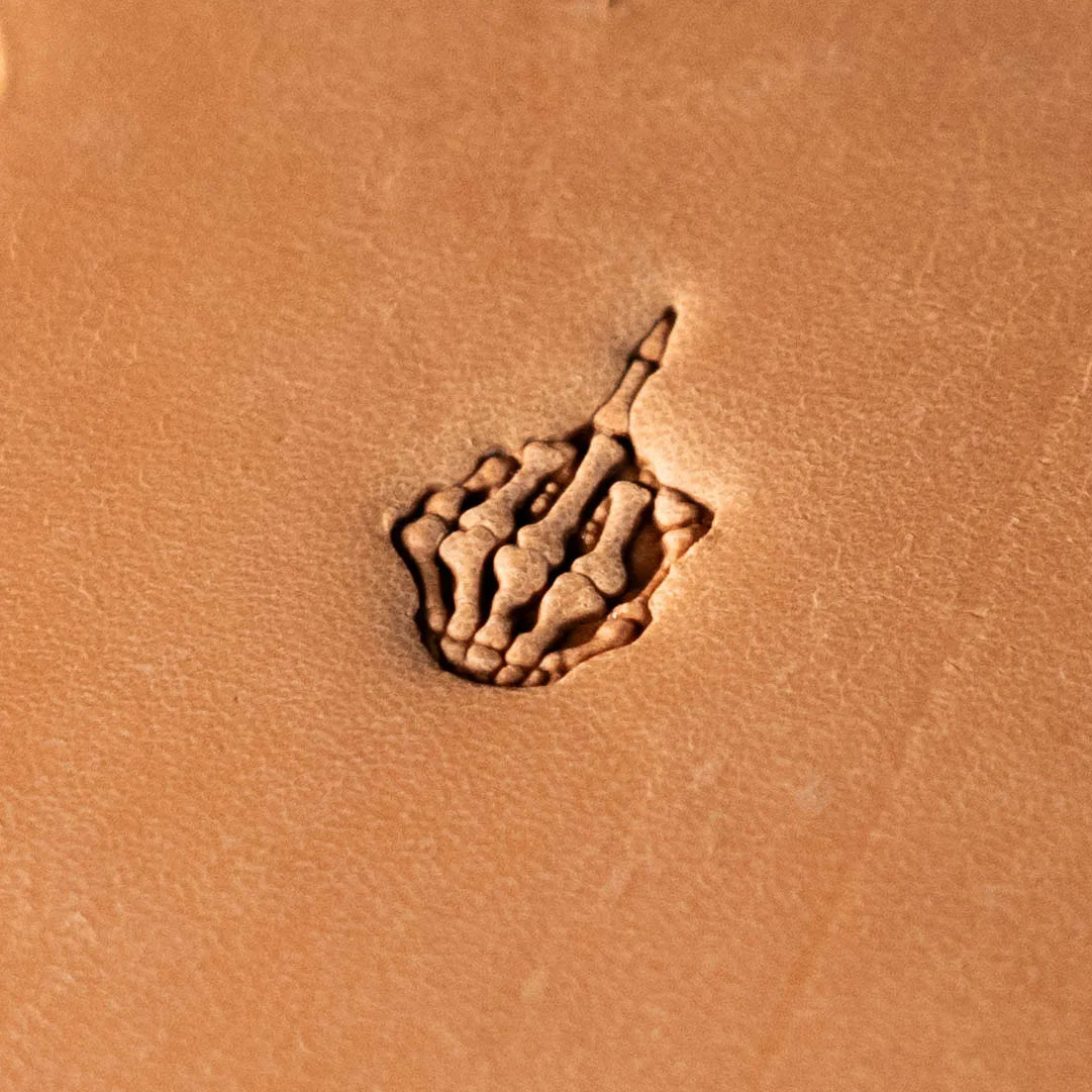 Skull Leather Stamp – Skeleton Hand