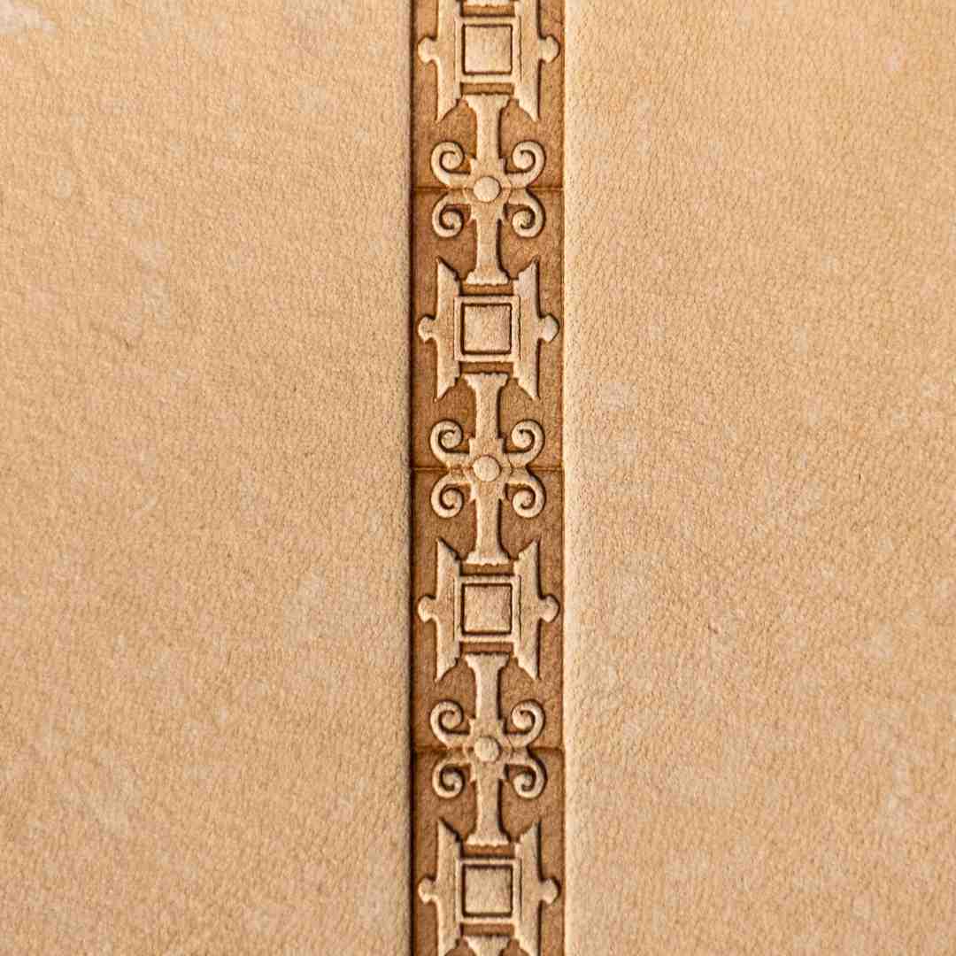 LT175 Geometric Leather Stamping Tool–Ornate Border Geometric 18x10mm (5/7" x 2/5")